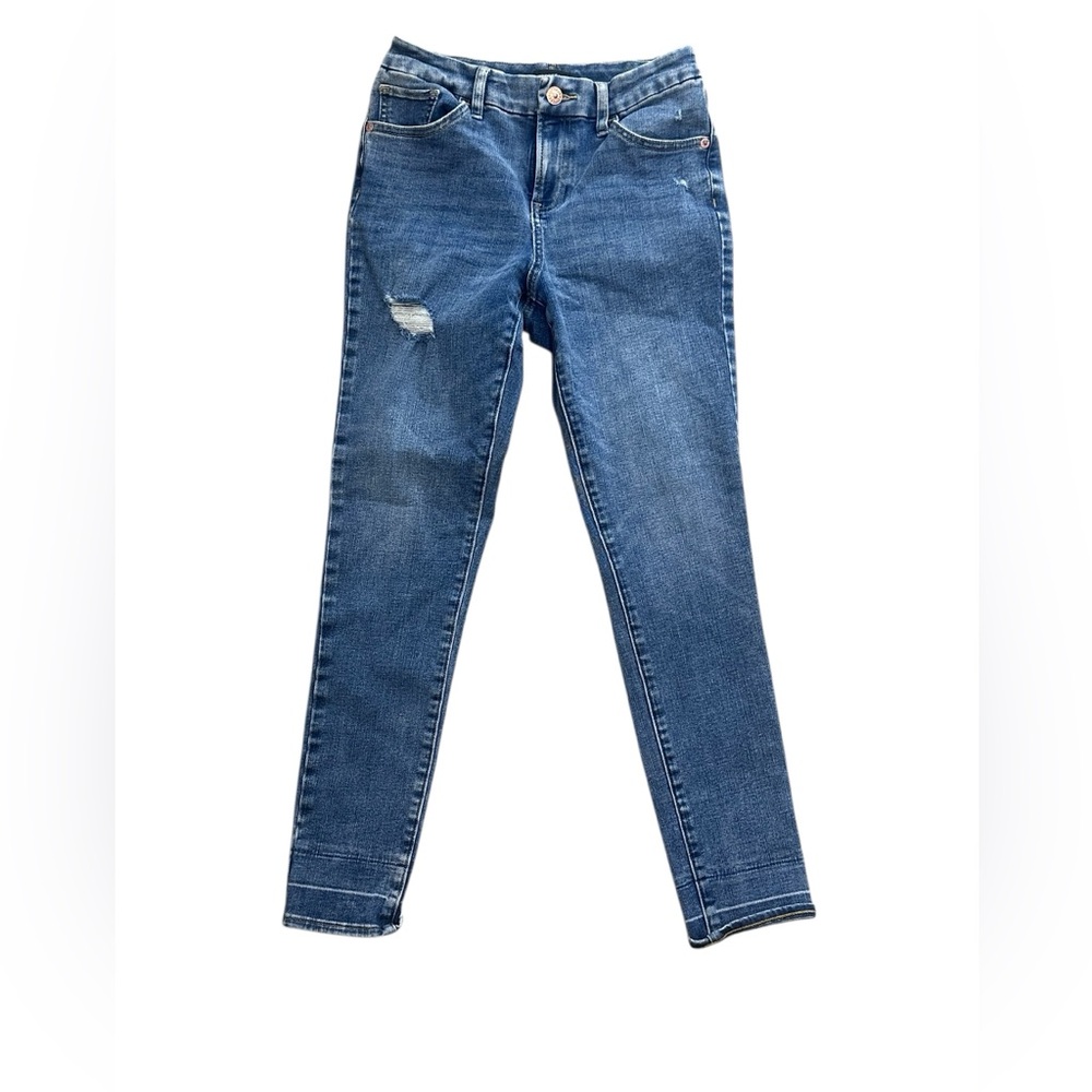 Express Skinny Mid Rise Ultra Hyper Stretch Jeans‎ Women’s S 0/2/4 Distressed